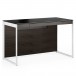 BDI Sequel 20 6103 Compact Desk w/ Nickel Legs, Charcoal Stained Ash