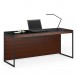 Sequel 20 6101 Desk Chocolate Stained Walnut w/ Black Steel Legs