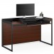 Sequel 20 6103 Compact Desk Chocolate Stained Walnut w/ Black Steel Legs