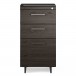 Sequel 20 6114 3 Drawer File Cabinet Charcoal Stained Ash w/ Black Steel Finish