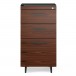 Sequel 20 6114 3 Drawer File Cabinet Chocolate Stained Walnut w/ Black Steel Finish