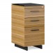 Sequel 20 6114 3 Drawer File Cabinet Natural Walnut w/ Black Steel Finish