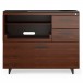 Sequel 20 6117 Multifunction Cabinet Chocolate Stained Walnut w/ Black Steel Finish