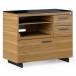 Sequel 20 6117 Multifunction Cabinet Natural Walnut w/ Black Steel Finish