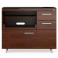 BDI Sequel 20 6117 M/funct Cabinet, Choc Stained Walnut w/Sat Nickel