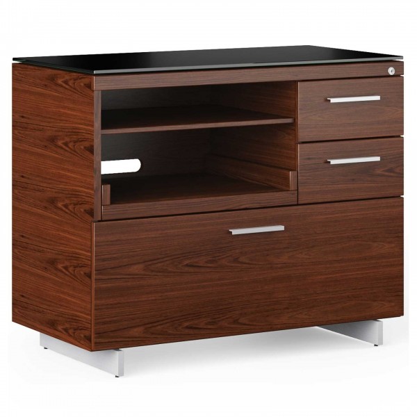Sequel 20 6117 Multifunction Cabinet Chocolate Stained Walnut w/ Satin Nickel Finish