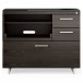 Sequel 20 6117 Multifunction Cabinet Charcoal Stained Ash w/ Satin Nickel Finish