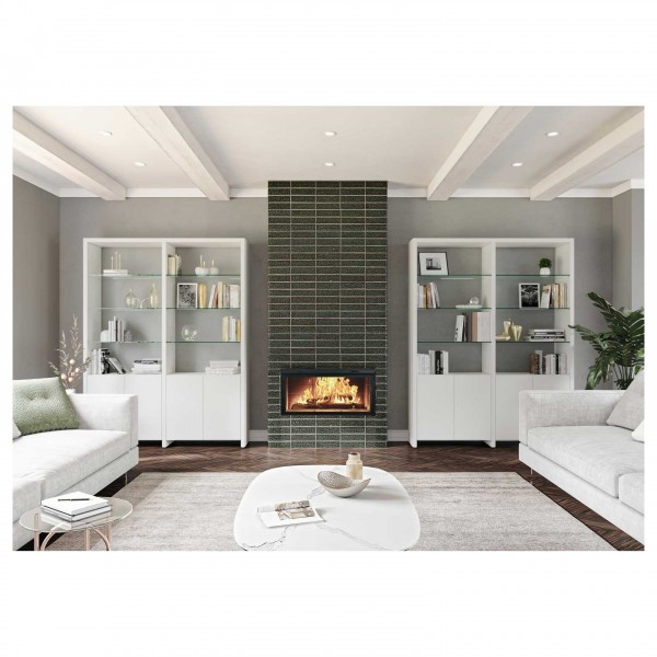 Linea 5801A Satin White Single Width Bookshelf Add On