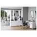 Linea 5802 Satin White Double Width Bookshelf Unit
