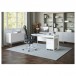 Linea 5802 Satin White Double Width Bookshelf Unit