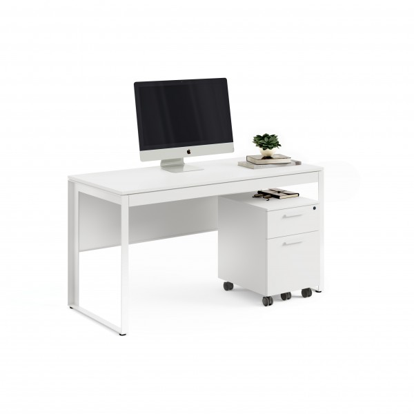 Linea 6221 Satin White Desk