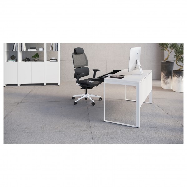 Linea 6221 Satin White Desk