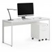 Linea 6223 Satin White Work Desk