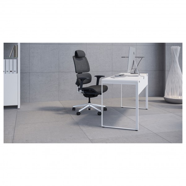 Linea 6223 Satin White Work Desk