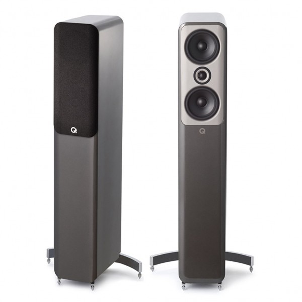 Q Acoustics Concept 50 Gloss Silver Floorstanding Speaker (Pair)