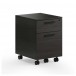BDI Linea 6227 Mobile File Pedestal, Charcoal Stained Ash