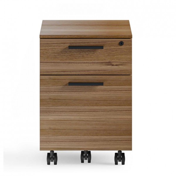 BDI Linea 6227 Natural Walnut Mobile File Pedestal