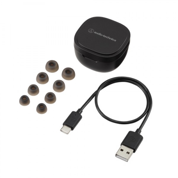 Audio Technica ATH-SQ1TW Black Truly Wireless Earbuds