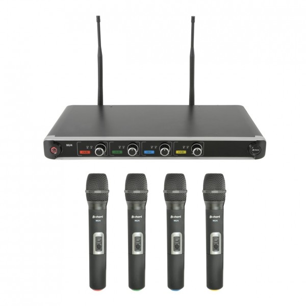 Chord NU4 Quad UHF Wireless System, Handheld, Full System