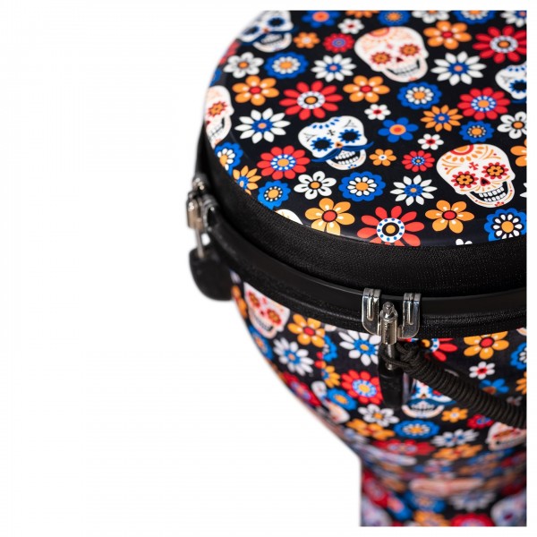 Meinl 12" Jumbo Djembe, Day Of The Dead, Designer Head - Top