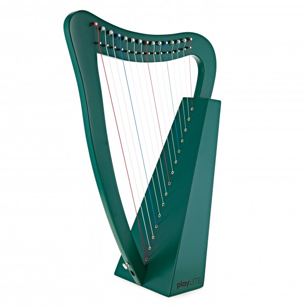 playLITE 15 String Harp by Gear4music, Green