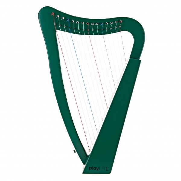 playLITE 15 String Harp by Gear4music, Green