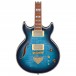 Ibanez AR520HFM Semi Hollowbody, Light Blue Burst Zoom Body