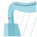 playLITE 15 String Harp by Gear4music, Blue