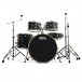 Natal Arcadia UFX 22'' Am. Fusion 5pc Drum Kit, Black Sparkle - Front Centre