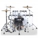 Natal Arcadia UFX 22'' Am. Fusion 5pc Drum Kit w/Cymbals, Piano White - Behind with Hardware