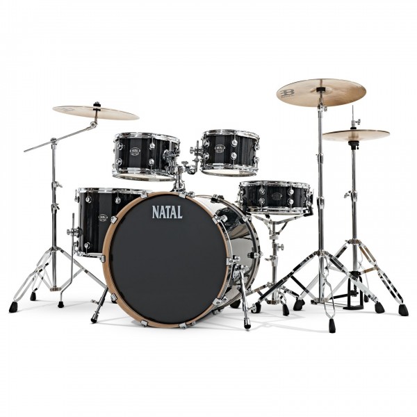 Natal Arcadia UFX 22'' Am. Fusion 5pc Drum Kit w/Cymbals, Black Spkl - Main