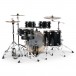 Natal Arcadia UFX 22'' Am. Fusion 5pc Drum Kit w/Cymbals, Black Spkl - Behind
