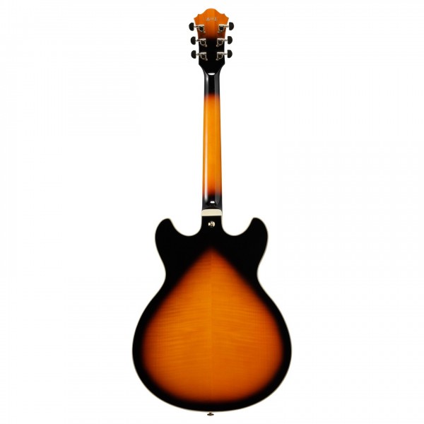 Ibanez AS113 Semi Hollowbody, Brown Sunburst back