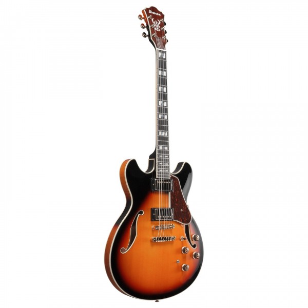 Ibanez AS113 Semi Hollowbody, Brown Sunburst angle