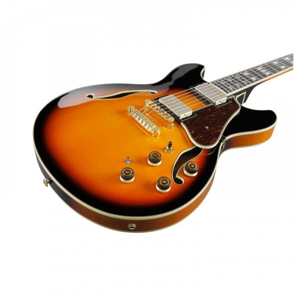 Ibanez AS113 Semi Hollowbody, Brown Sunburst body