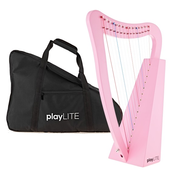 playLITE 15 String Harp by Gear4music, Pink