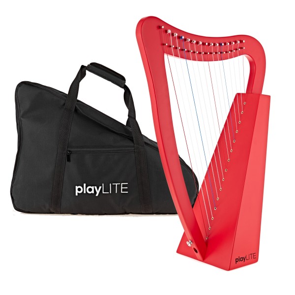 playLITE 15 String Harp by Gear4music, Red
