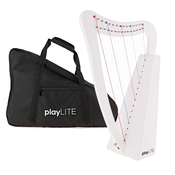 playLITE 15 String Harp by Gear4music, White