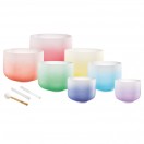 Meinl Sonic Energy Crystal Singing Bowl Chakra Set, Colour Frosted