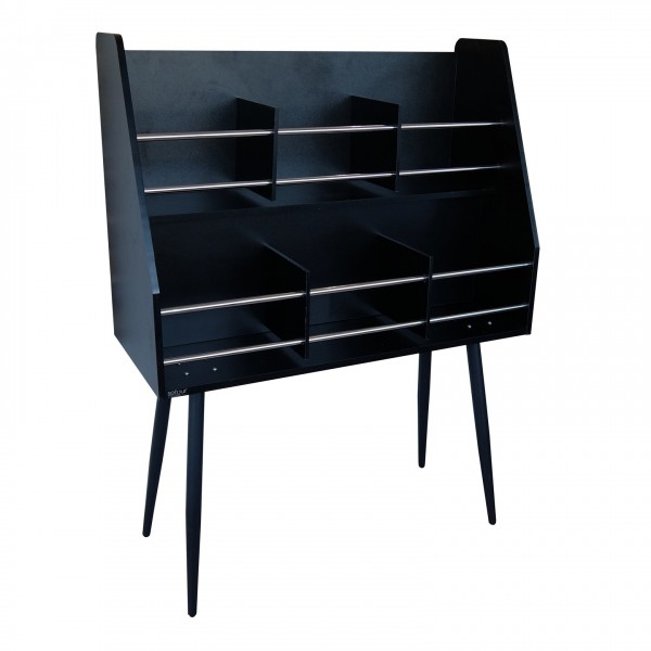 Sefour Vinyl Addict Record Store, Black - Angled