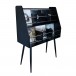 Sefour Vinyl Addict Record Storage, Black - Angled with Vinyl (Vinyl Not Included)