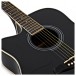 Dreadnought Left-Handed Cutaway Acoustic Guitar by Gear4music, Black
