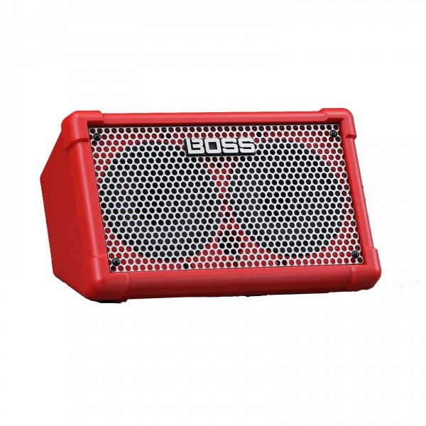 Boss Cube Street 2 Battery Powered Stereo Amplifier, Red - Front View