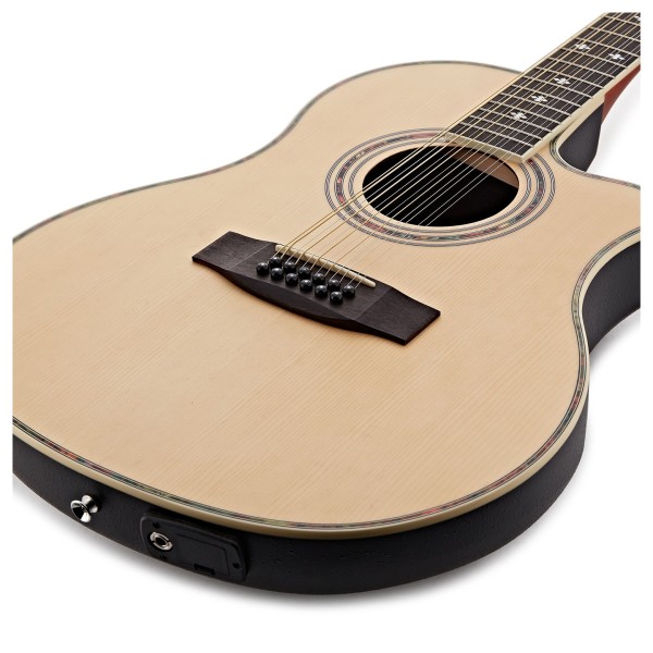 12 String Roundback Guitar by Gear4music, Natural