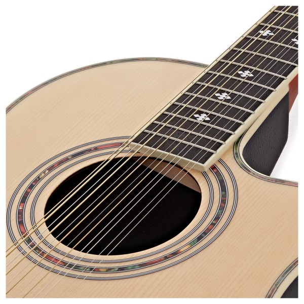 12 String Roundback Guitar by Gear4music, Natural