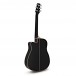 3/4 Size Electro-Acoustic Travel Guitar by Gear4music, Black