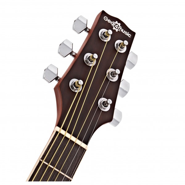 Deluxe Roundback Electro Acoustic Guitar by Gear4music, Flamed Maple