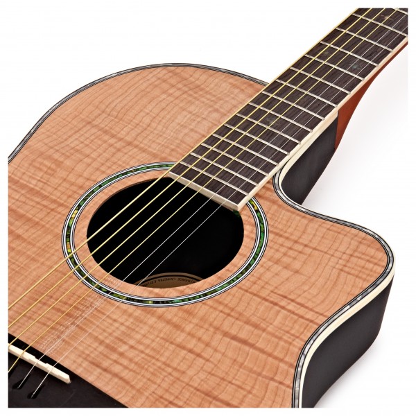 Deluxe Roundback Electro Acoustic Guitar by Gear4music, Flamed Maple