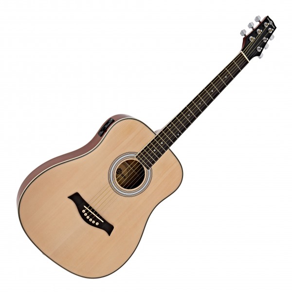 3/4 Dreadnought Electro Acoustic Travel Guitar by Gear4music, Natural