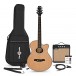 Thinline Electro Acoustic Guitar + 15W Amp Pack, Natural